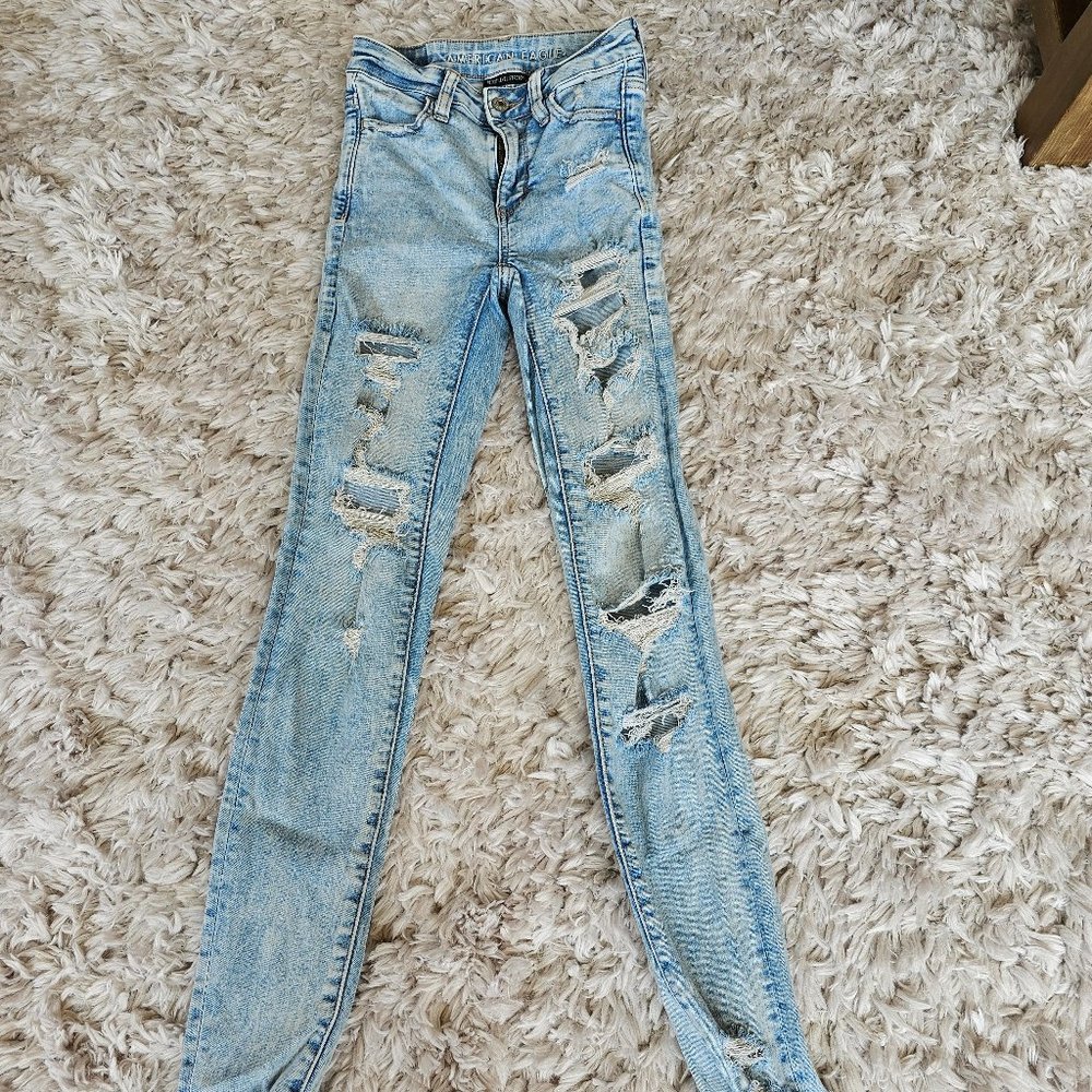 American Eagle Super High Rise Jeggings 000